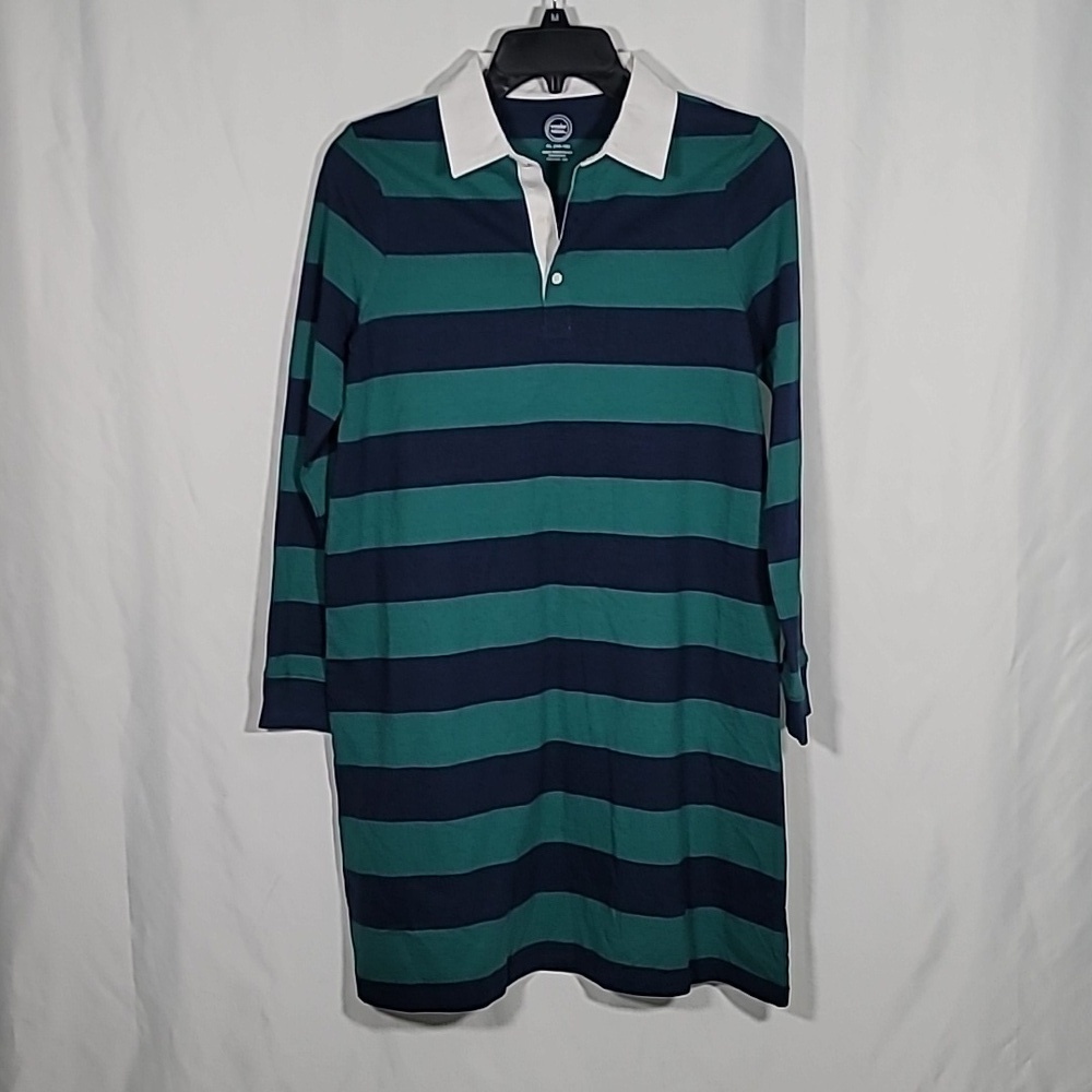 Girls blue and green rugby dress